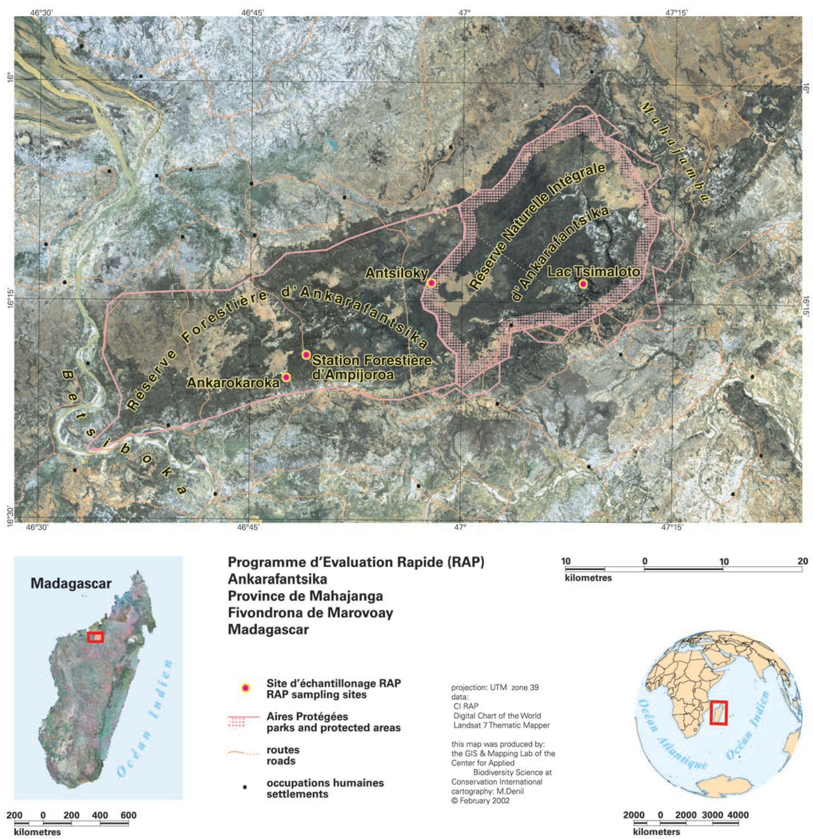 Carte d'Ankarafantsika avant 2002.